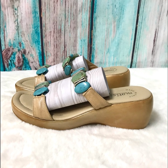 Beautiful beaded Matisse sandals made in Italy - Picture 5 of 6